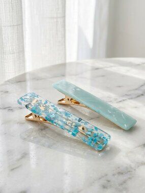 Ladies Light Blue 2 Piece Hair Accessory Set